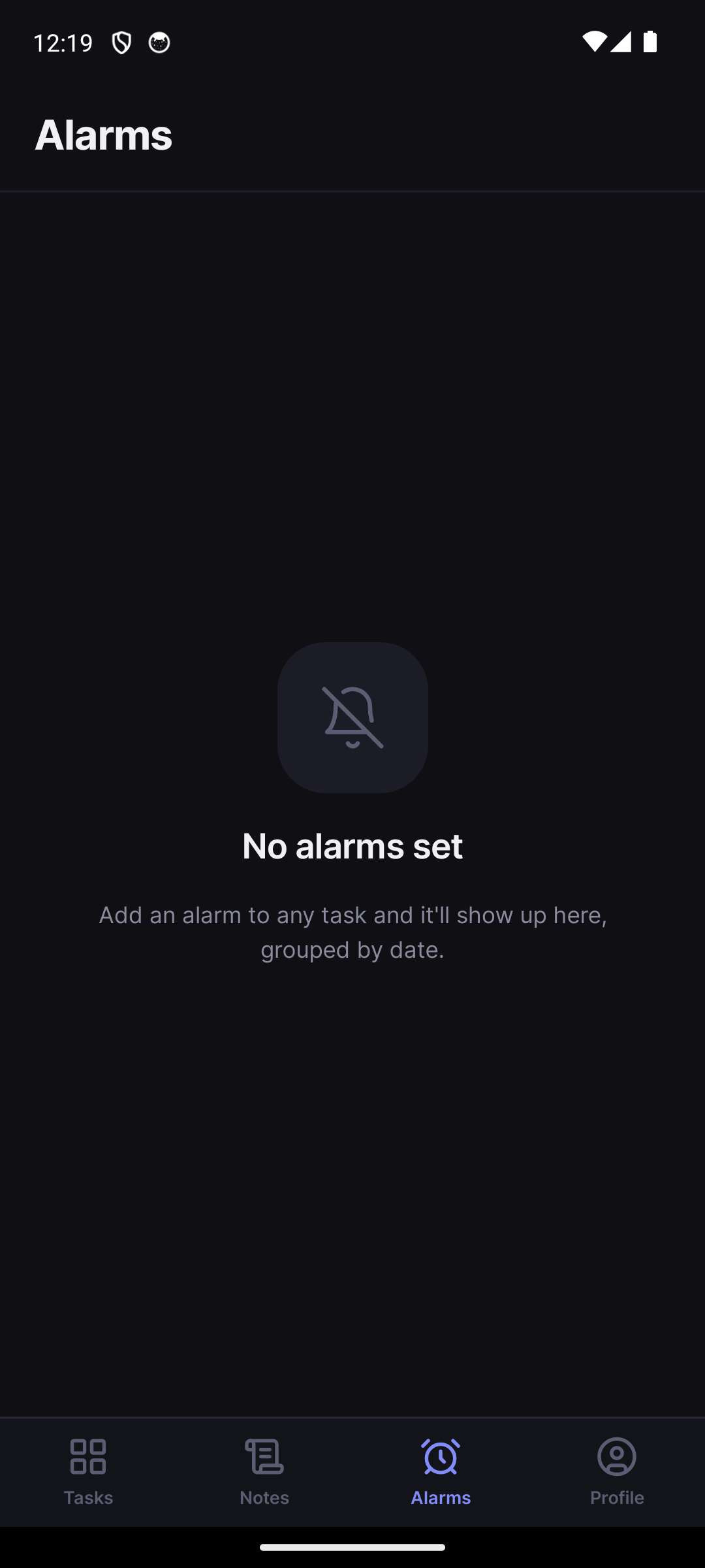 Alarms